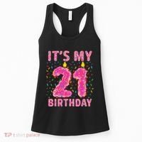 It's My 21st Birthday Sweet Donut 21 Years Old Women's Tank Top thumb 0