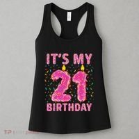 It's My 21st Birthday Sweet Donut 21 Years Old Women's Tank Top thumb 3