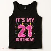 It's My 21st Birthday Sweet Donut 21 Years Old Tank Top thumb 2