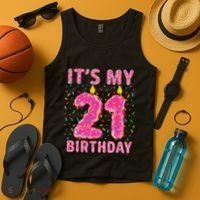It's My 21st Birthday Sweet Donut 21 Years Old Tank Top thumb 4
