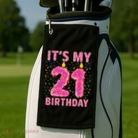 It's My 21st Birthday Sweet Donut 21 Years Old Golf Towel thumb 2