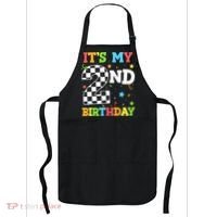 ItS My 2nd Birthday Boy 2 Two Racing Car Flag Race Car Apron thumb 0