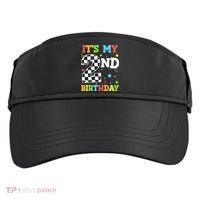 ItS My 2nd Birthday Boy 2 Two Racing Car Flag Race Car Adult Drive Performance Visor thumb 0