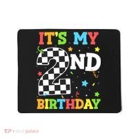 ItS My 2nd Birthday Boy 2 Two Racing Car Flag Race Car Mousepad thumb 0