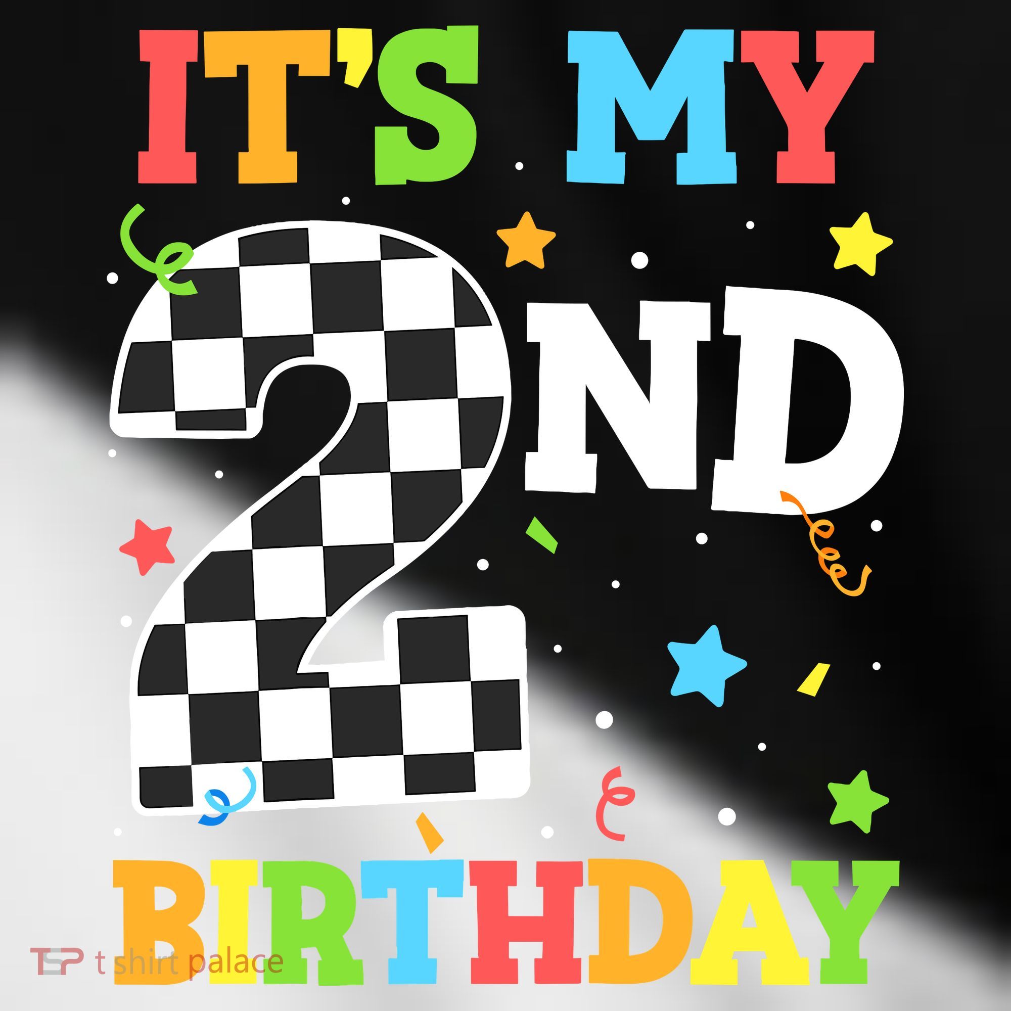 ItS My 2nd Birthday Boy 2 Two Racing Car Flag Race Car Toddler Fine Jersey T-Shirt