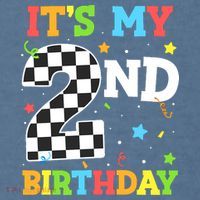 ItS My 2nd Birthday Boy 2 Two Racing Car Flag Race Car Comfort Colors Garment-Dyed Hooded Sweatshirt thumb 2