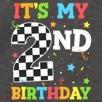 ItS My 2nd Birthday Boy 2 Two Racing Car Flag Race Car Vector Backpack thumb 2