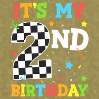 ItS My 2nd Birthday Boy 2 Two Racing Car Flag Race Car Garment-Dyed Women's Muscle Tee thumb 6
