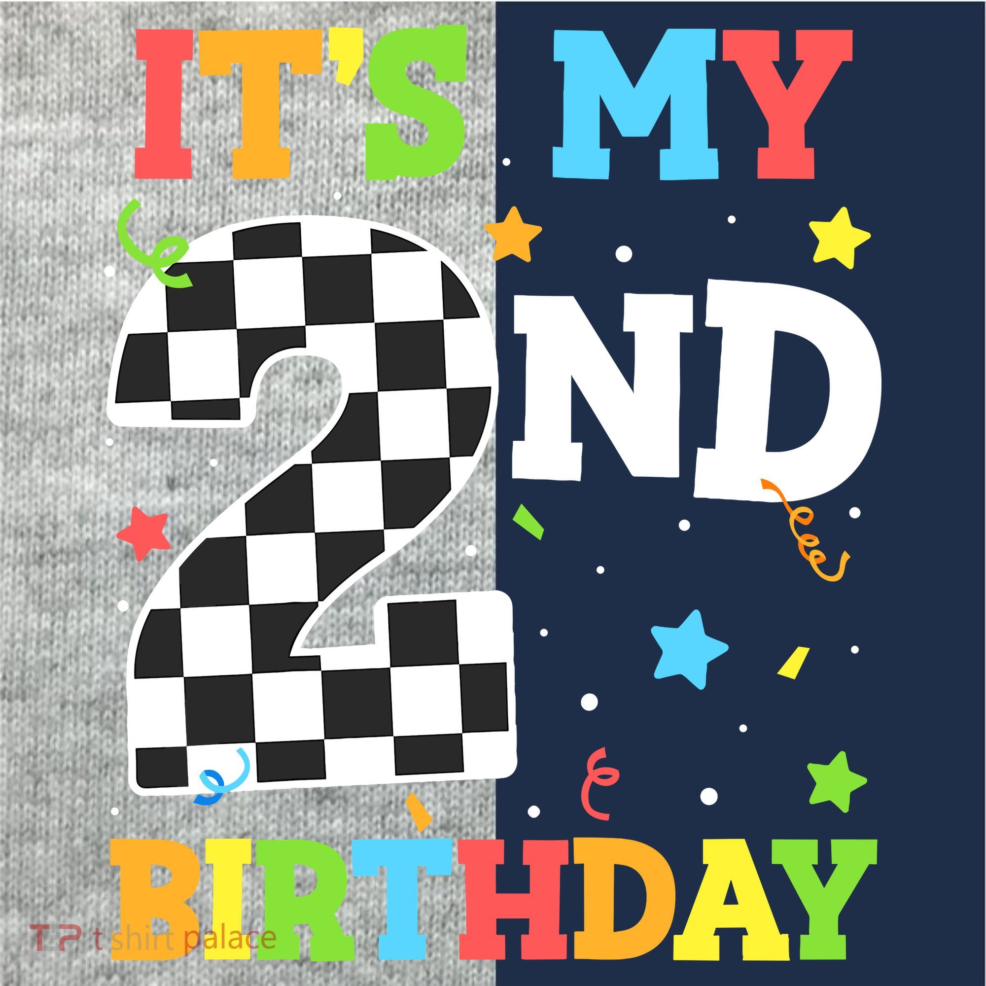 ItS My 2nd Birthday Boy 2 Two Racing Car Flag Race Car Kids Colorblock Raglan Jersey