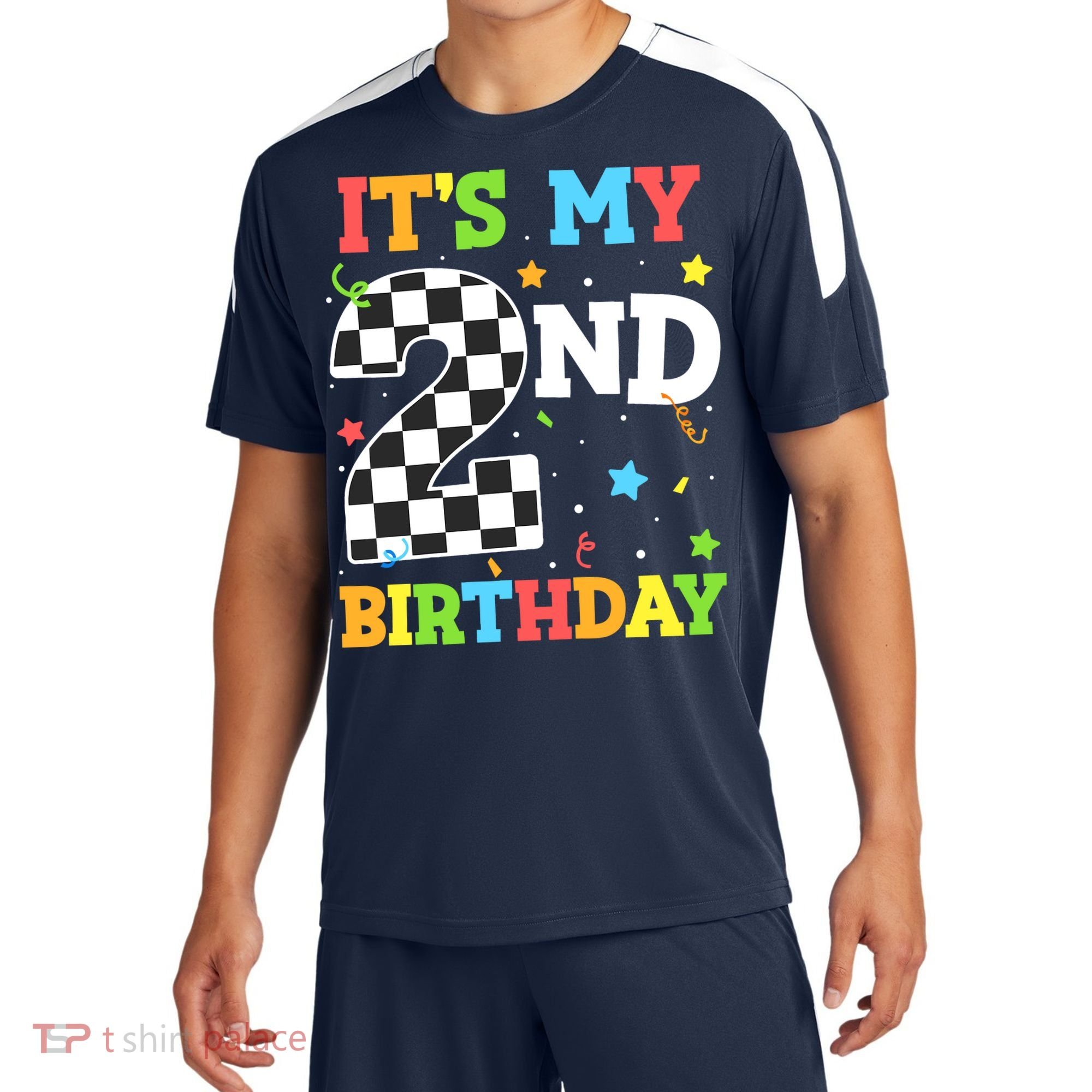 ItS My 2nd Birthday Boy 2 Two Racing Car Flag Race Car Sport-Tek Competitor United Soccer Jersey