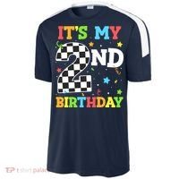 ItS My 2nd Birthday Boy 2 Two Racing Car Flag Race Car Sport-Tek Competitor United Soccer Jersey thumb 2