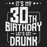 It's My 30th Birthday Let's Get Drunk Funny Beer Bday Golf Towel thumb 3