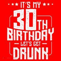 It's My 30th Birthday Let's Get Drunk Funny Beer Bday Santa Hat thumb 1