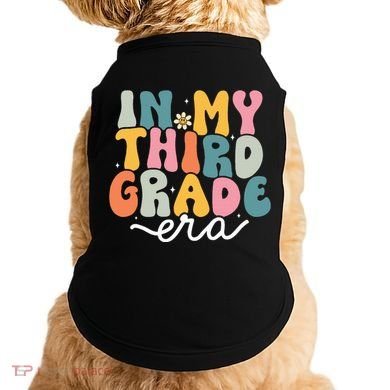 In My 3rd Grade Era Groovy Third Grade Teacher Retro Doggie Tank