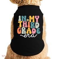 In My 3rd Grade Era Groovy Third Grade Teacher Retro Doggie Tank thumb 0