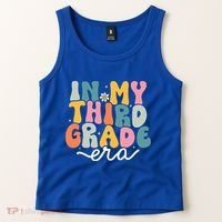 In My 3rd Grade Era Groovy Third Grade Teacher Retro Tank Top thumb 2