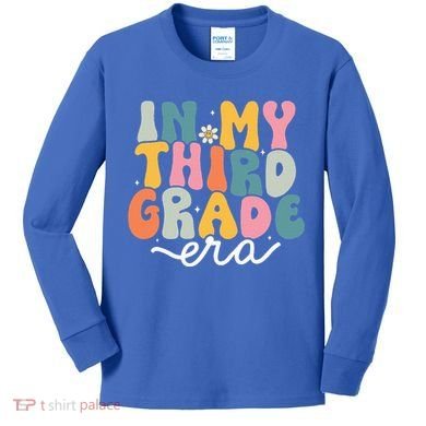 In My 3rd Grade Era Groovy Third Grade Teacher Retro Kids Long Sleeve Shirt
