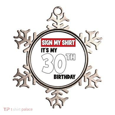 It's My 30th Birthday Party 30 Years Old Sign My Ornament