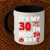 It’s My 30th Booth Day Scary 30th Birthday Halloween Coffee Mug thumb 2