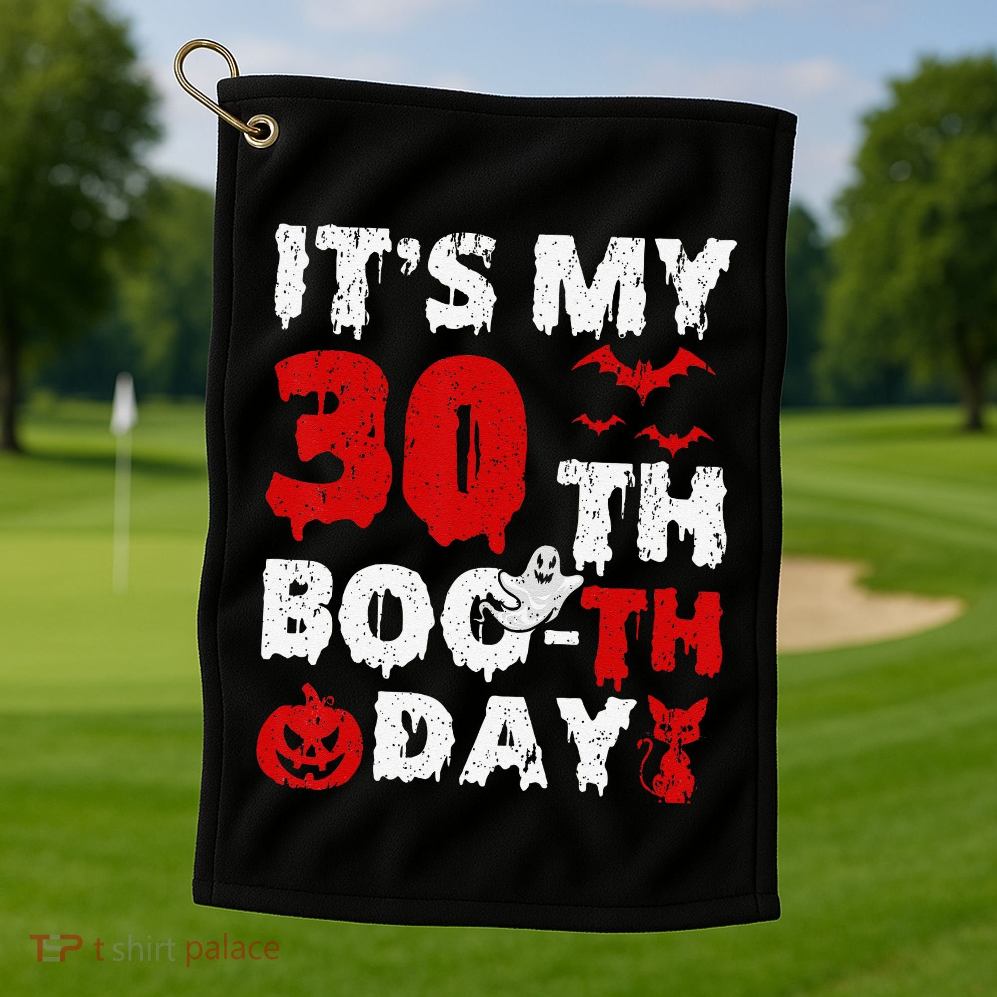 It’s My 30th Booth Day Scary 30th Birthday Halloween Golf Towel