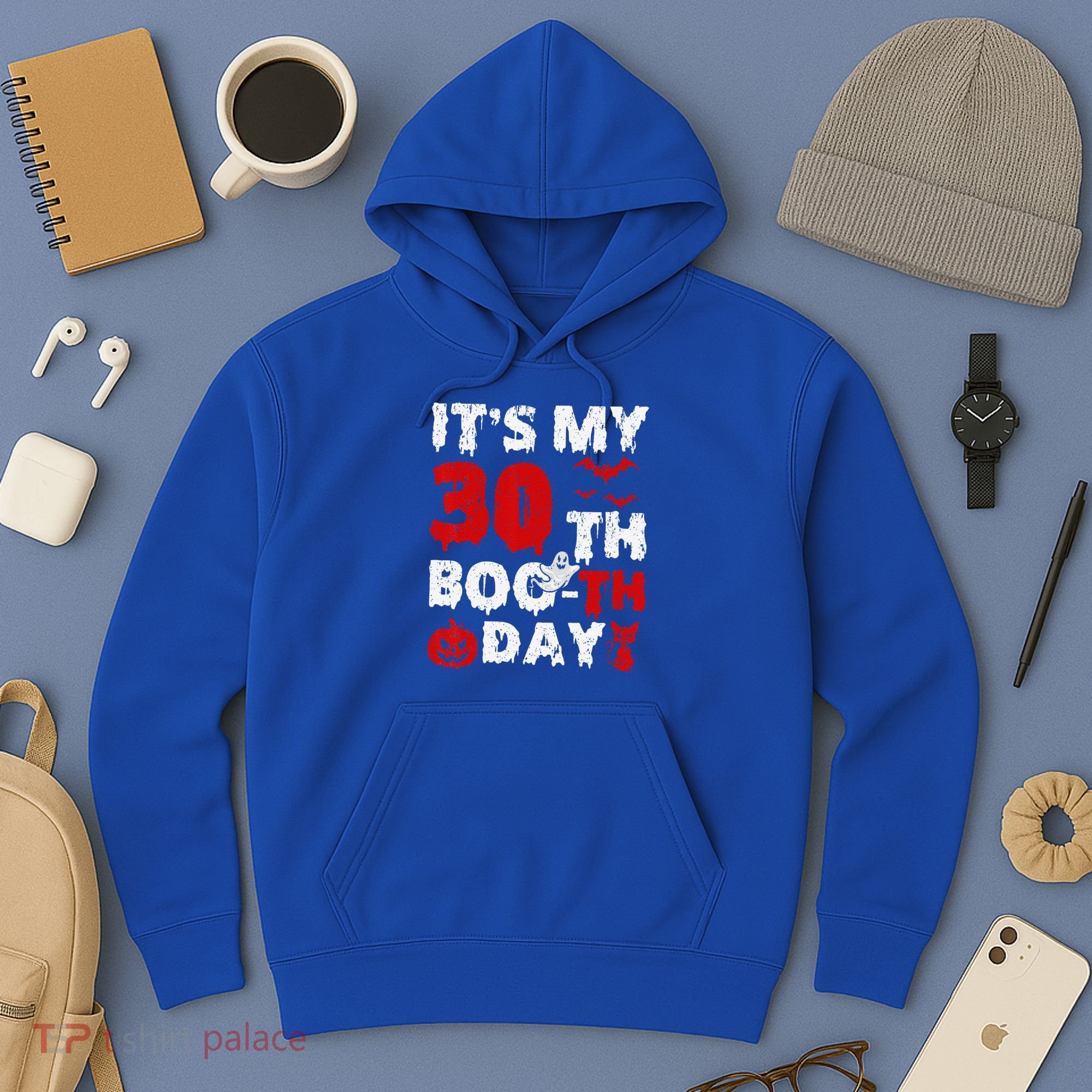 It’s My 30th Booth Day Scary 30th Birthday Halloween Hoodie