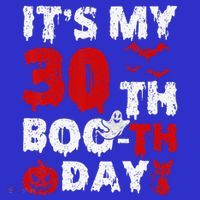 It’s My 30th Booth Day Scary 30th Birthday Halloween Apron thumb 3