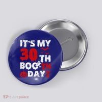 It’s My 30th Booth Day Scary 30th Birthday Halloween Button thumb 0