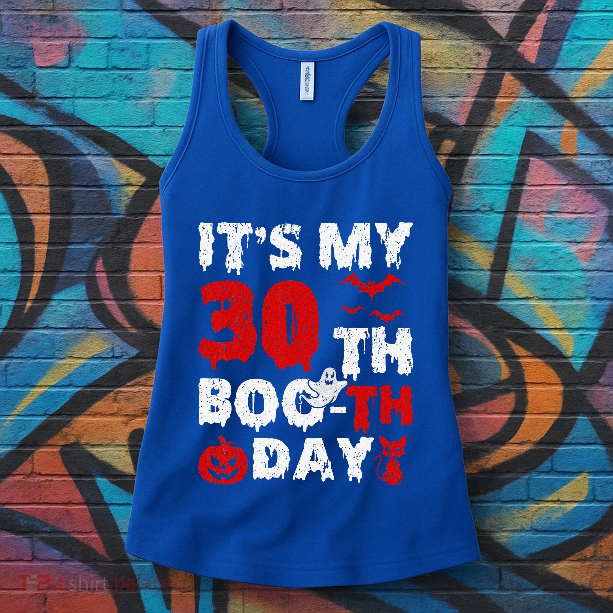It’s My 30th Booth Day Scary 30th Birthday Halloween Women's Tank Top