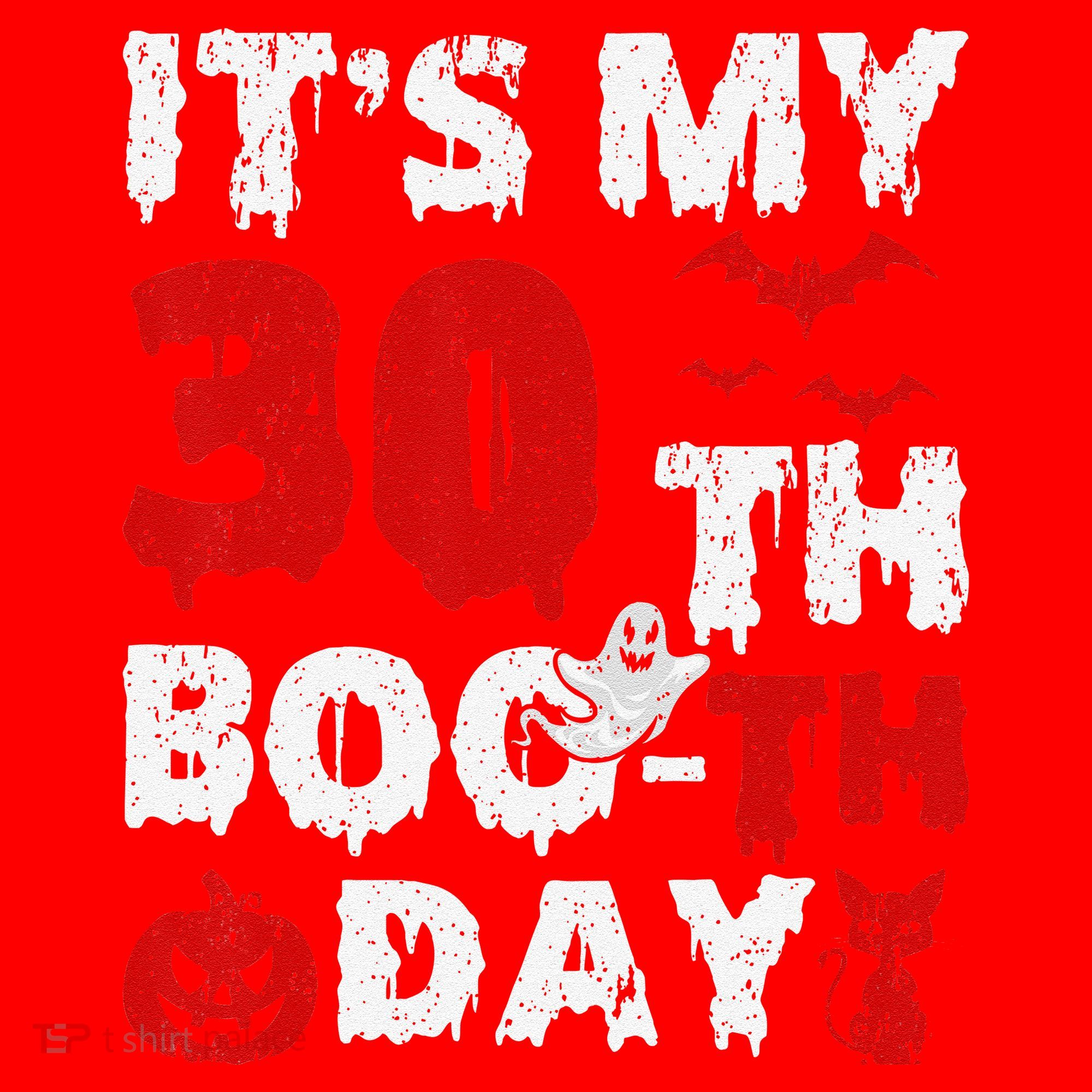It’s My 30th Booth Day Scary 30th Birthday Halloween Santa Hat