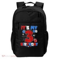 ItS My 3rd Birthday Spider Theme Party 3 Year Old Backpack thumb 0