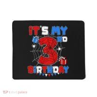 ItS My 3rd Birthday Spider Theme Party 3 Year Old Mousepad thumb 0