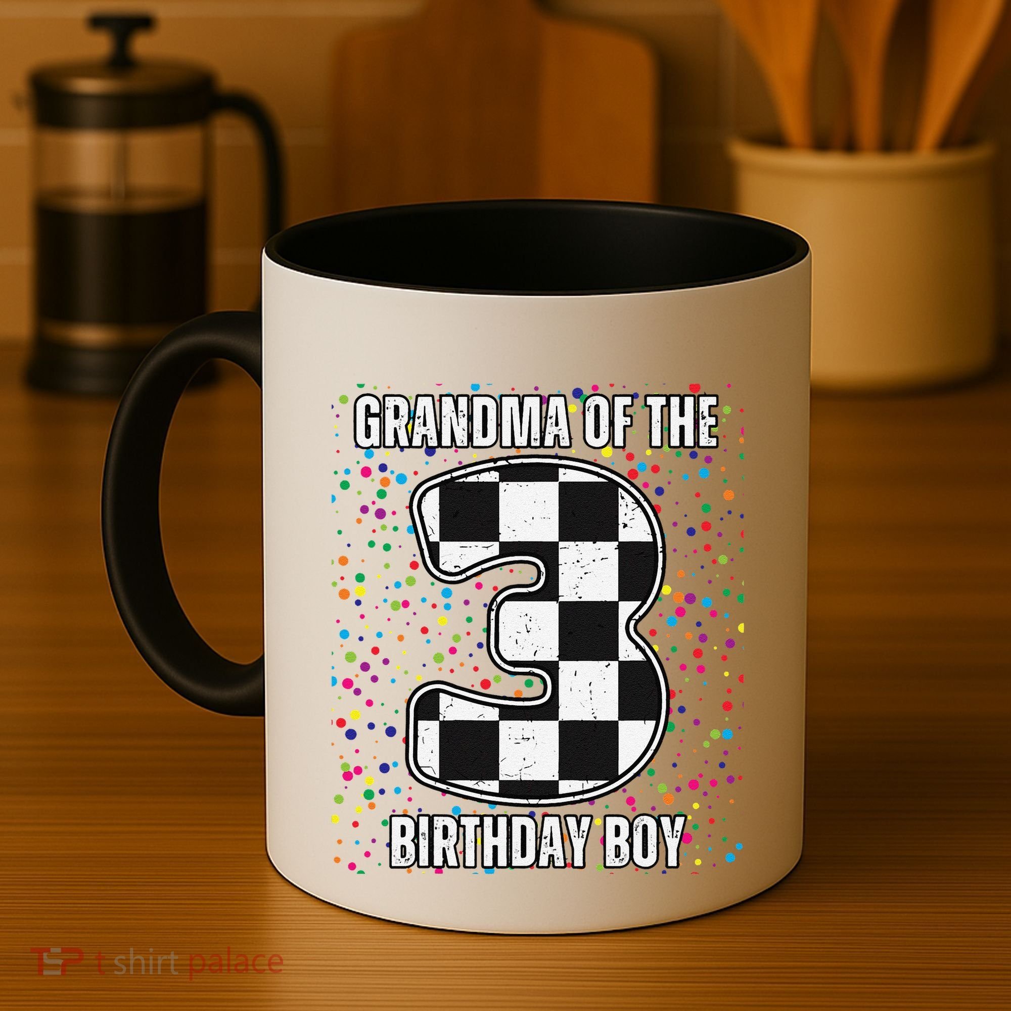 ItS My 3rd Birthday Racing Car For Grandma Family Coffee Mug