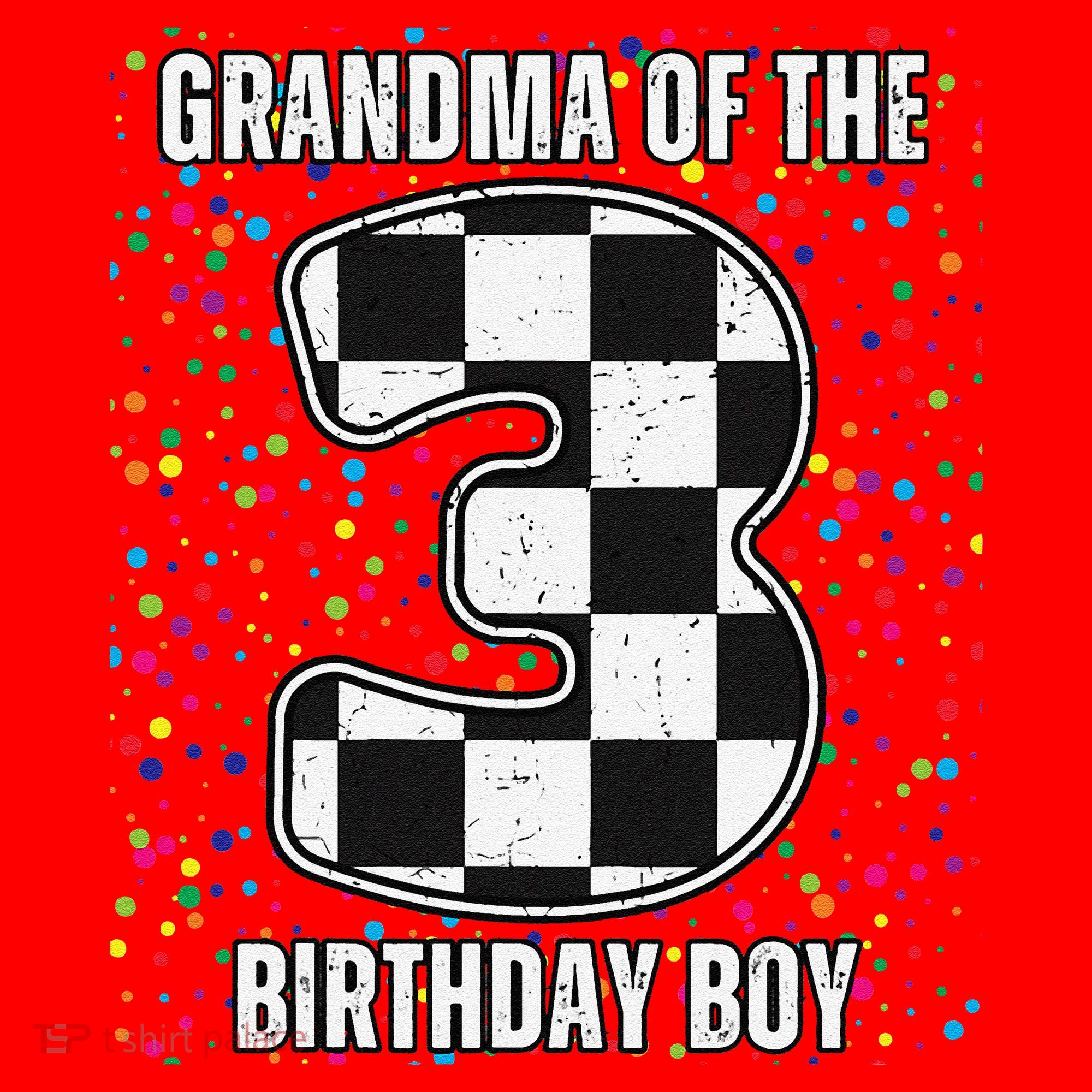 ItS My 3rd Birthday Racing Car For Grandma Family Santa Hat