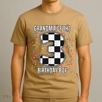 ItS My 3rd Birthday Racing Car For Grandma Family T-Shirt thumb 3