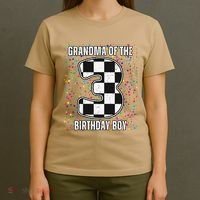 ItS My 3rd Birthday Racing Car For Grandma Family T-Shirt thumb 4