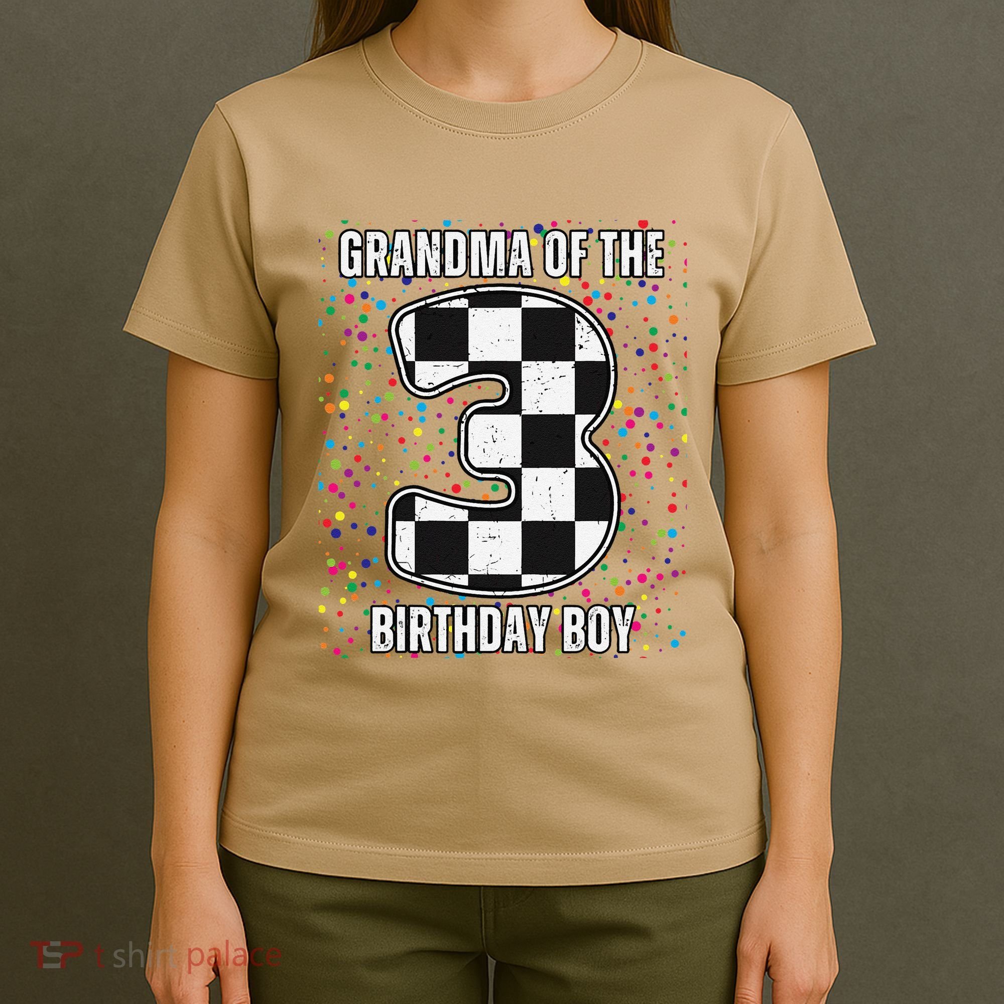 ItS My 3rd Birthday Racing Car For Grandma Family T-Shirt