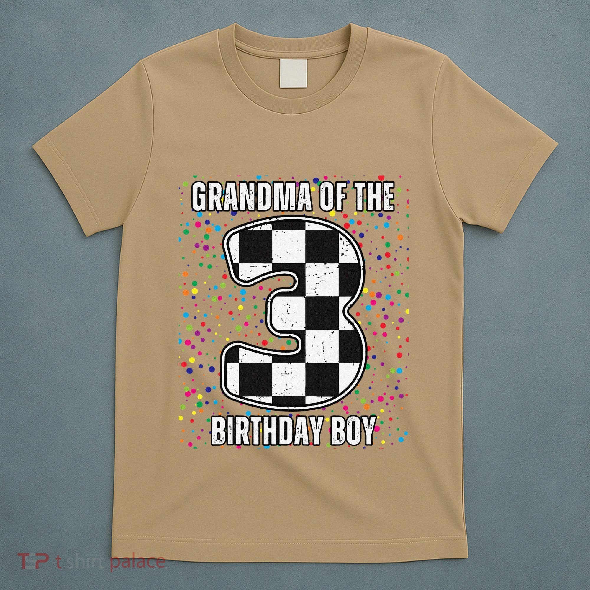 ItS My 3rd Birthday Racing Car For Grandma Family T-Shirt