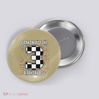 ItS My 3rd Birthday Racing Car For Grandma Family Button thumb 0