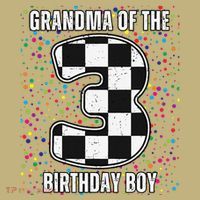 ItS My 3rd Birthday Racing Car For Grandma Family Kids T-Shirt thumb 2