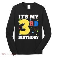 ItS My 3rd Birthday Boy 3 Girl Three Happy Birthday Long Sleeve Shirt thumb 0