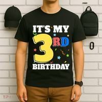ItS My 3rd Birthday Boy 3 Girl Three Happy Birthday T-Shirt thumb 6
