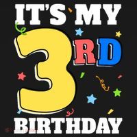 ItS My 3rd Birthday Boy 3 Girl Three Happy Birthday Women's Hoodie thumb 2