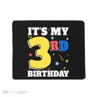 ItS My 3rd Birthday Boy 3 Girl Three Happy Birthday Mousepad thumb 0