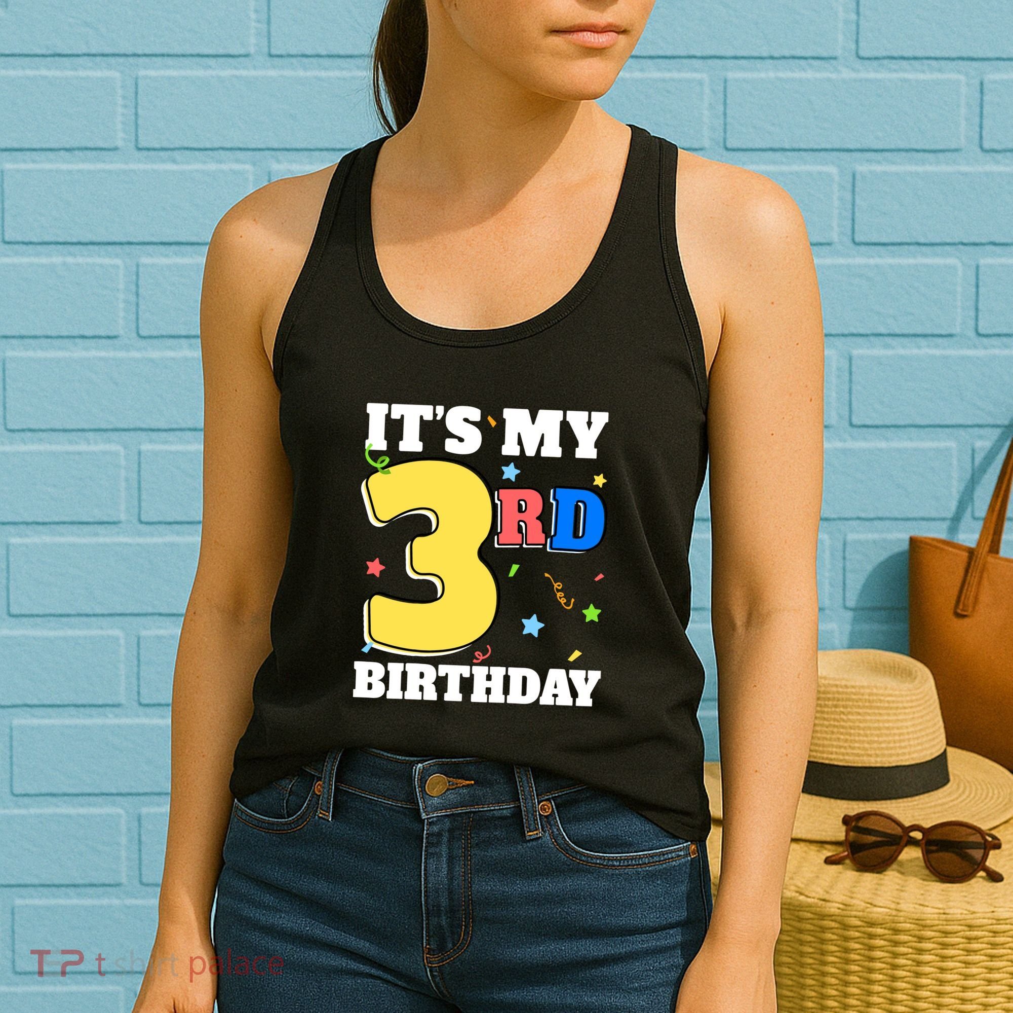 ItS My 3rd Birthday Boy 3 Girl Three Happy Birthday Women's Tank Top