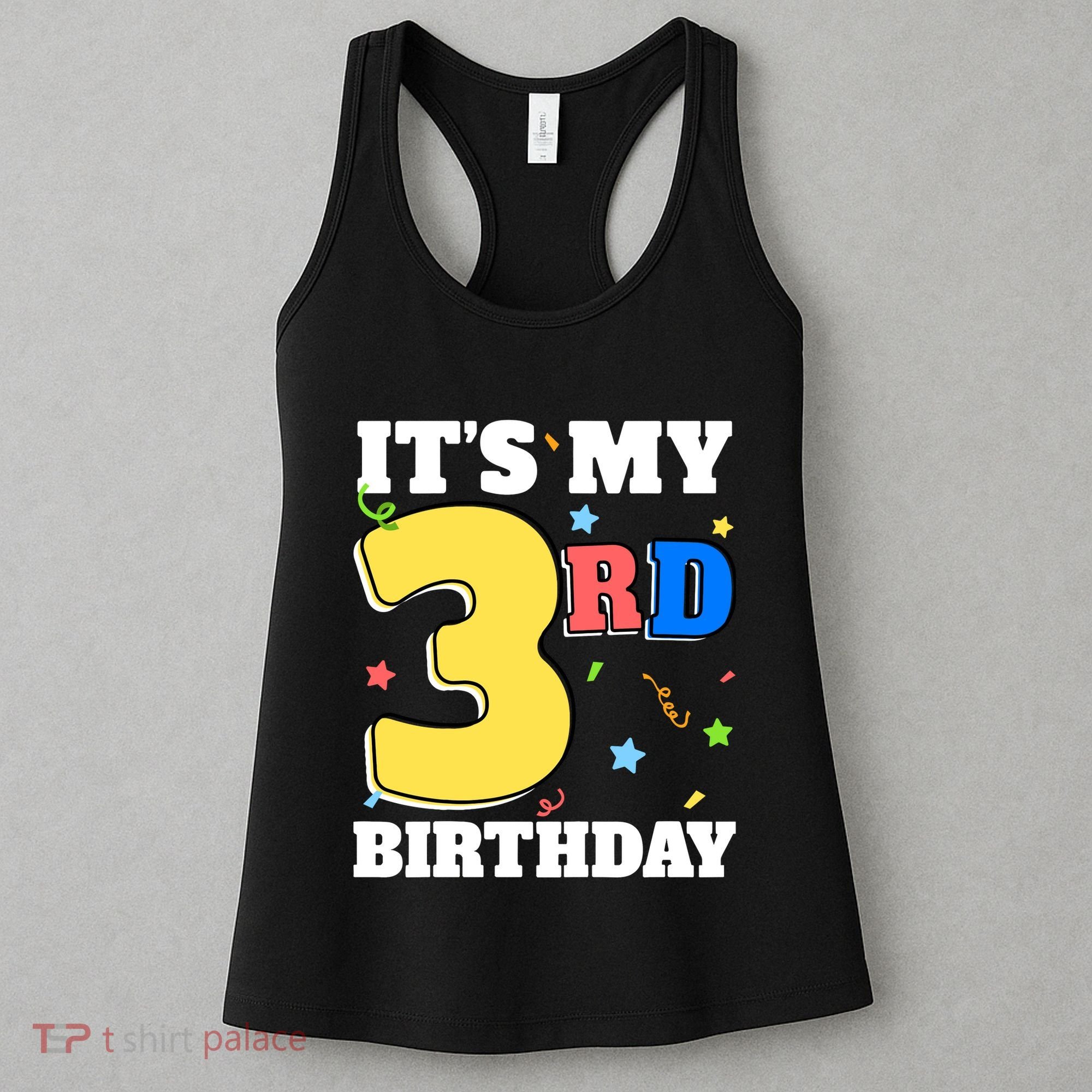 ItS My 3rd Birthday Boy 3 Girl Three Happy Birthday Women's Tank Top