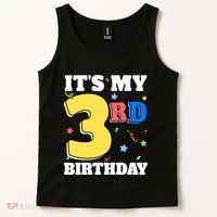 ItS My 3rd Birthday Boy 3 Girl Three Happy Birthday Tank Top thumb 2