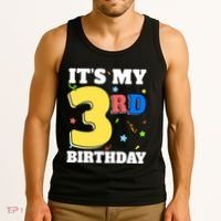 ItS My 3rd Birthday Boy 3 Girl Three Happy Birthday Tank Top thumb 3