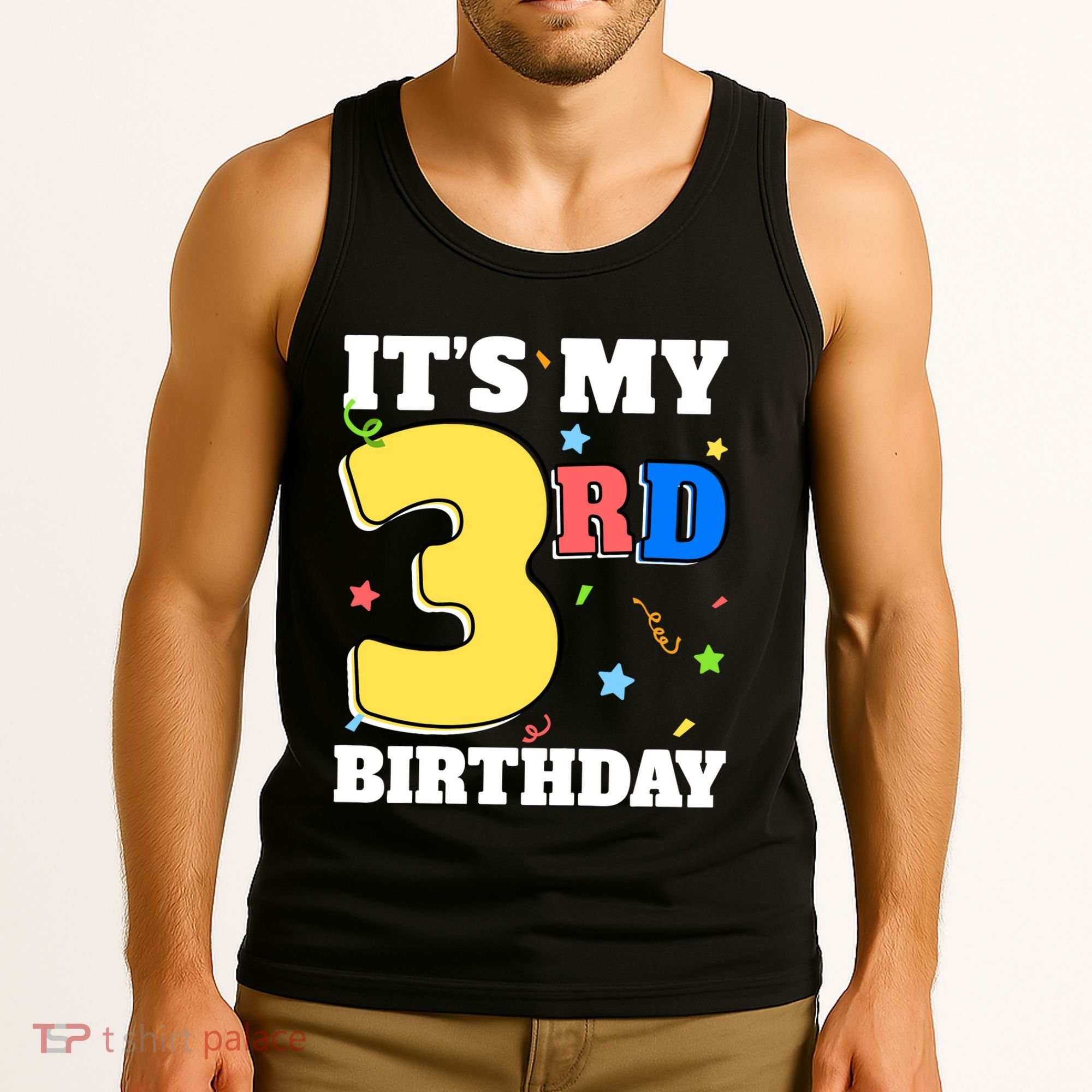 ItS My 3rd Birthday Boy 3 Girl Three Happy Birthday Tank Top