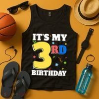 ItS My 3rd Birthday Boy 3 Girl Three Happy Birthday Tank Top thumb 4