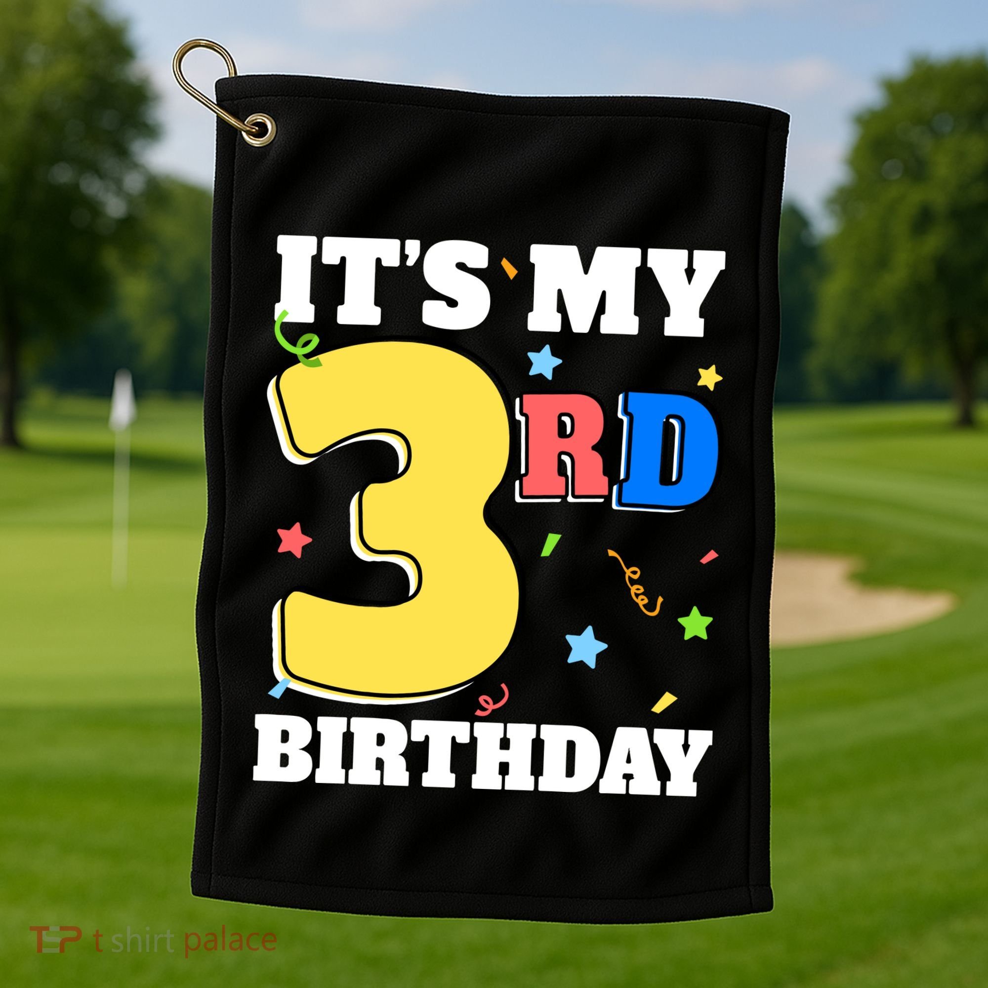 ItS My 3rd Birthday Boy 3 Girl Three Happy Birthday Golf Towel